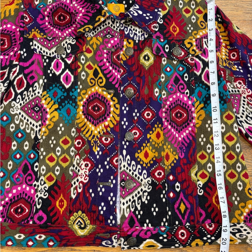 Ruby Rd. Jacket Blazer Multicolor Patterned Bohemian - Picture 6 of 8